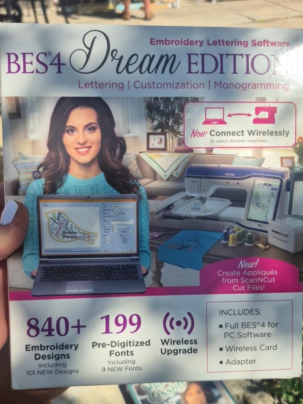 Brother BES4 Dream Edition Embroidery Software SABESLET4 Wireless LAN USB Comple
